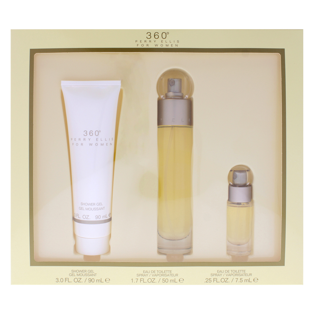 360 by Perry Ellis for Women - 3 Pc Gift Set 1.7oz EDT Spray, 0.25oz EDT - Picture 5 of 8
